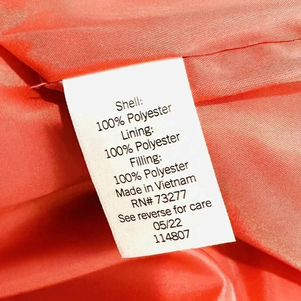 NWT CROFT & BARROW Women Button Down Quilted Orange Jacket Lightweight 2X - Picture 14 of 15